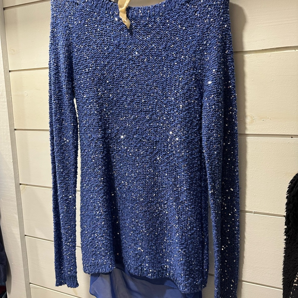 Blue Sparkly Sweater
